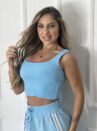 black cropped mag azul bb