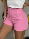 black short alfaiataria rosa