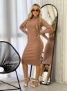 vestido midi rose cappuccino