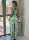 calÇa pantalona jaqueline verde estampado