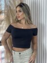 cropped poliamida jade preto