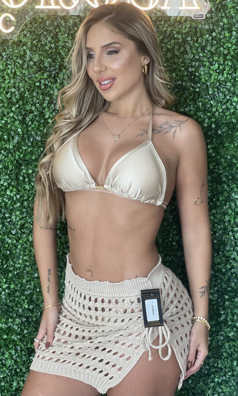 saia tricot bruna bege