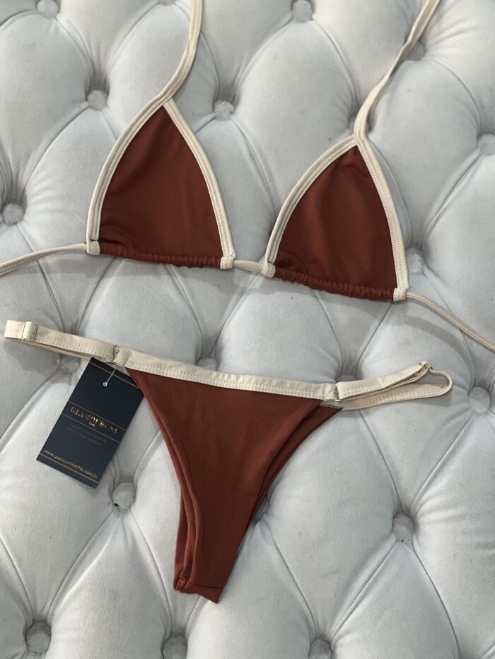biquini mavie terracota com bege