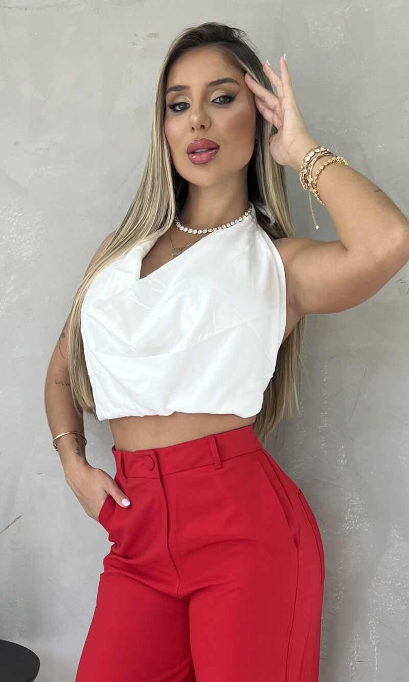 cropped polly vermelho