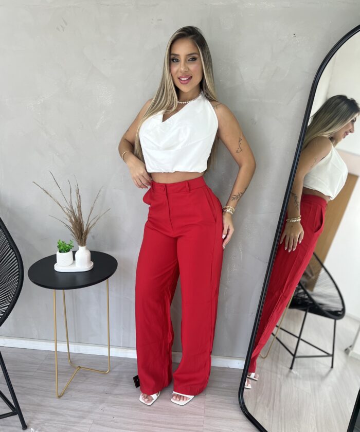 calca alfaitaria gisa vermelho