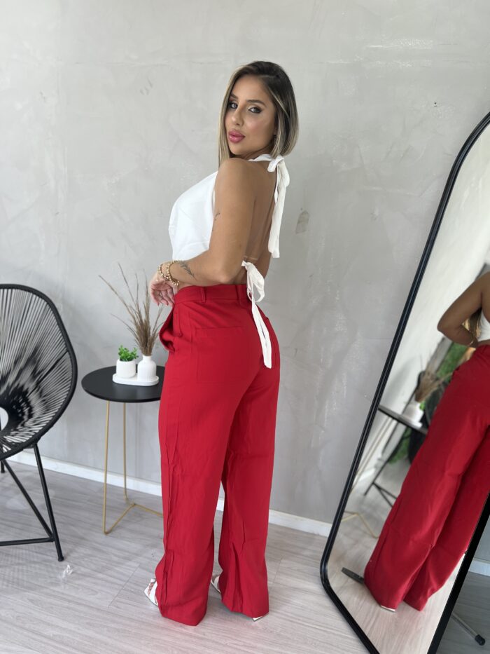 calca alfaitaria gisa vermelho calca alfaitaria gisa vermelho