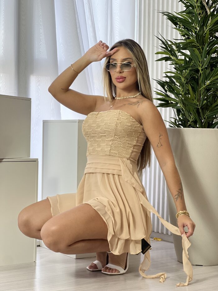 vestido aba bege vestido aba bege