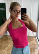 cropped luxxo rosa pink