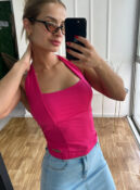 cropped luxxo rosa pink