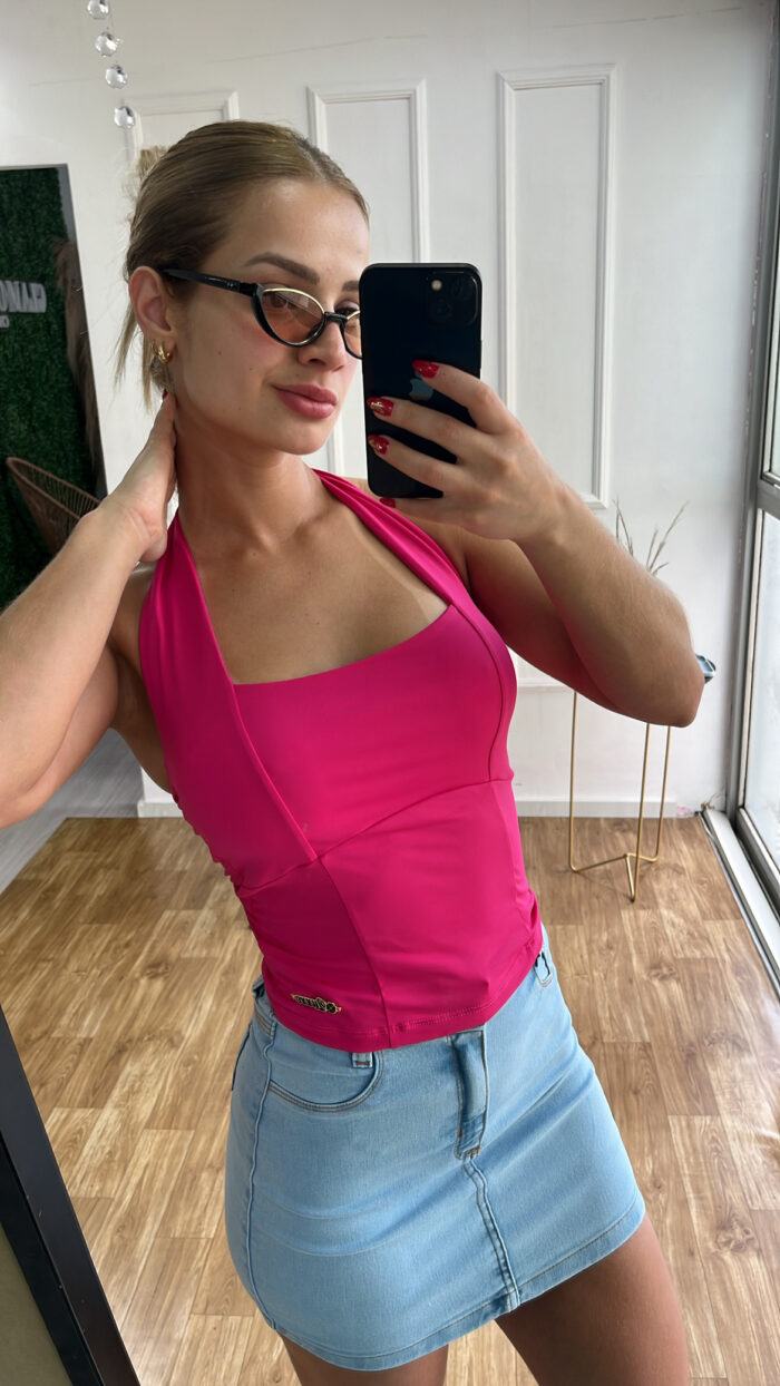 cropped luxxo rosa pink