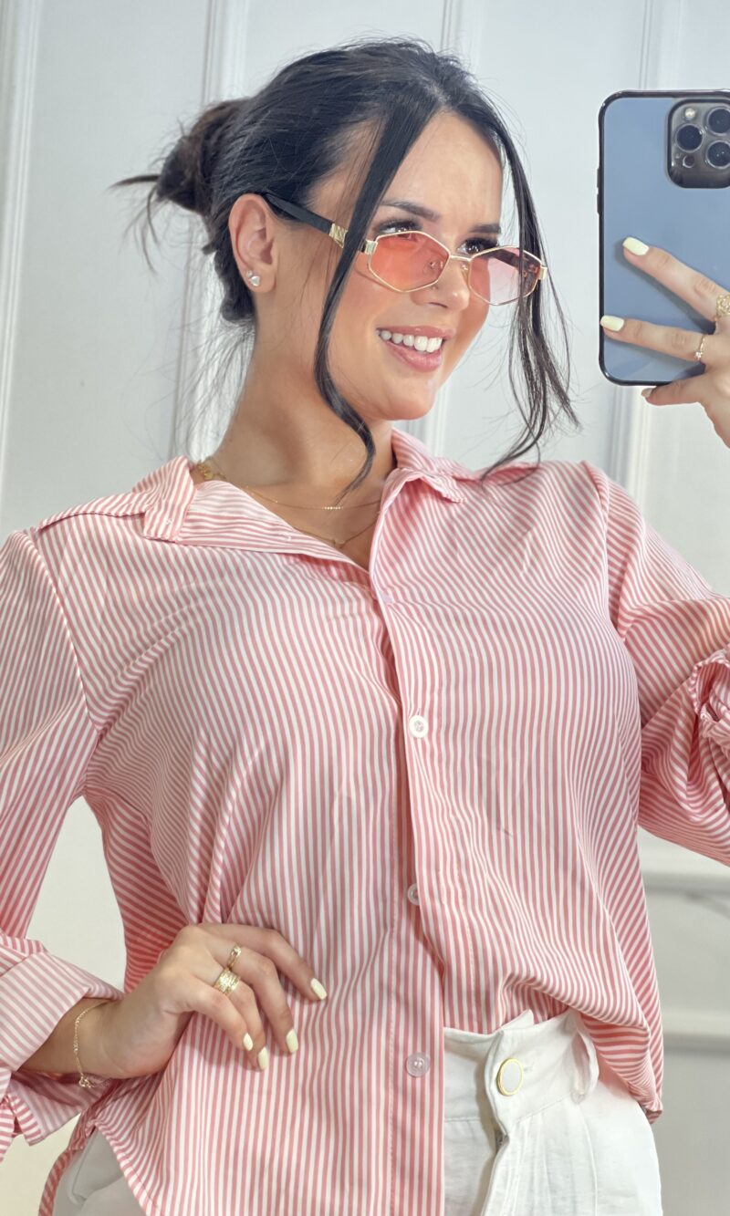 camisa listrada oraide rosa