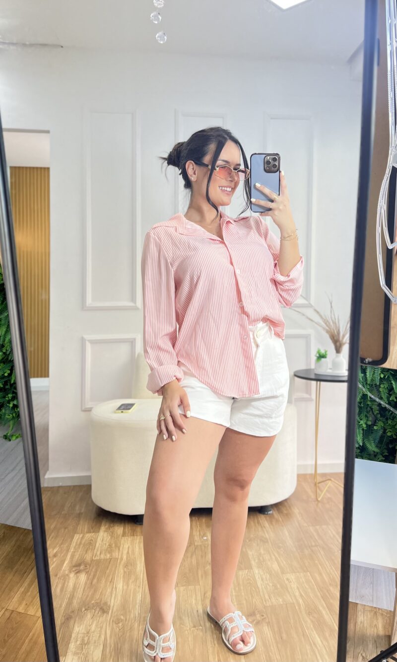 camisa listrada oraide rosa