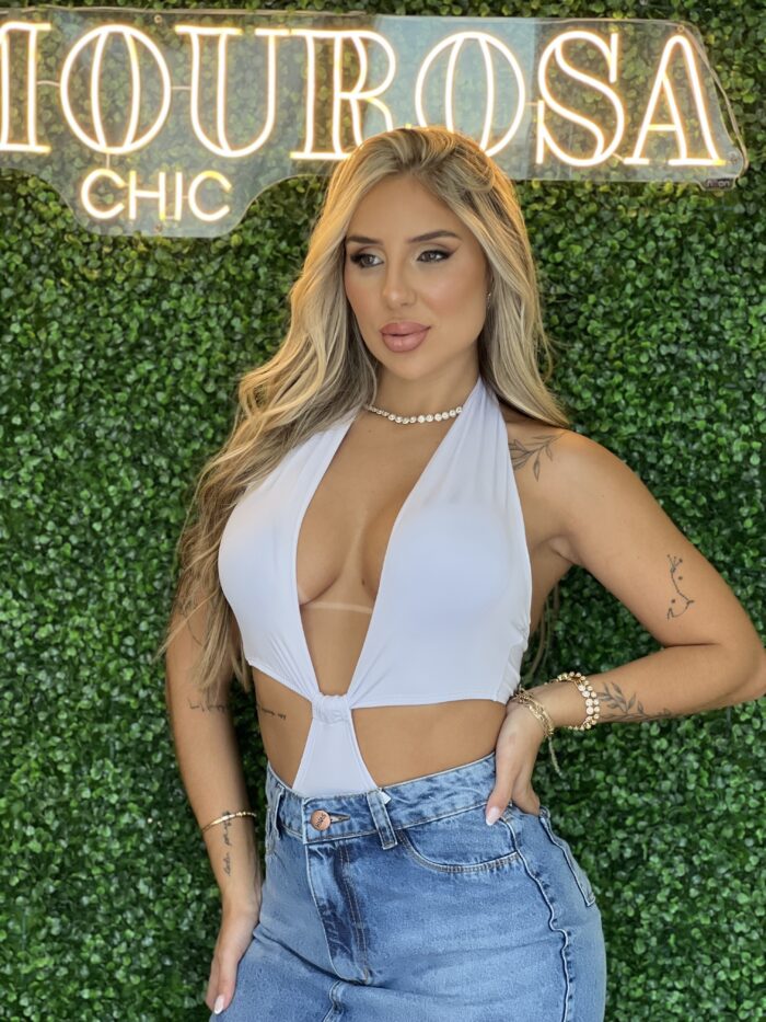 body maio lua branco