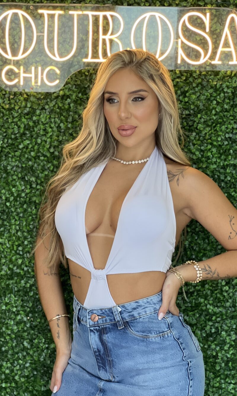 body maio lua branco