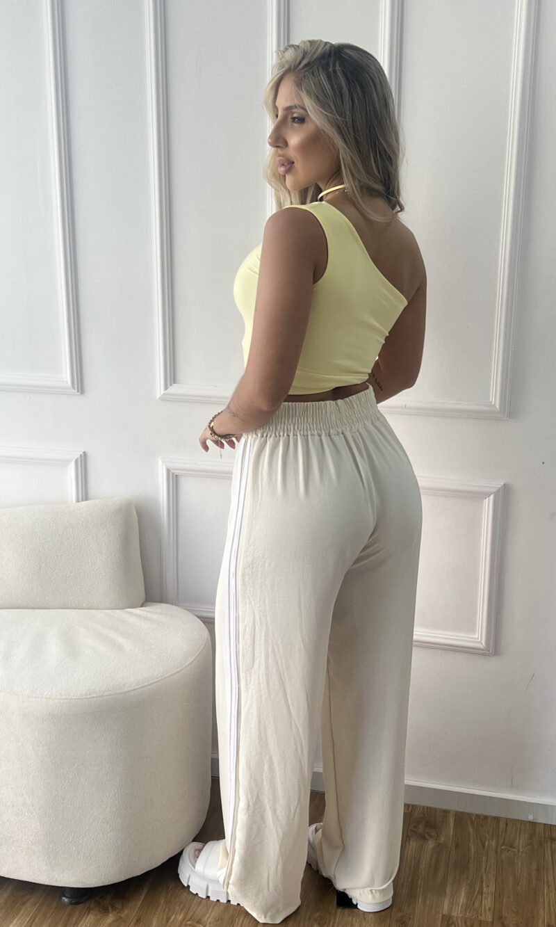 calÇa duda listras creme