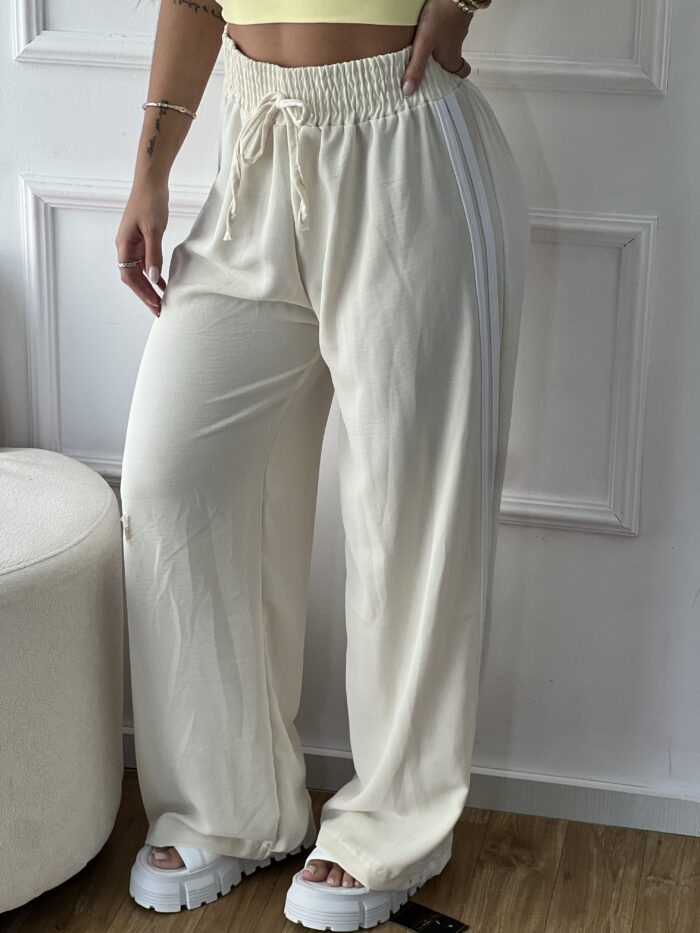 calÇa duda listras creme