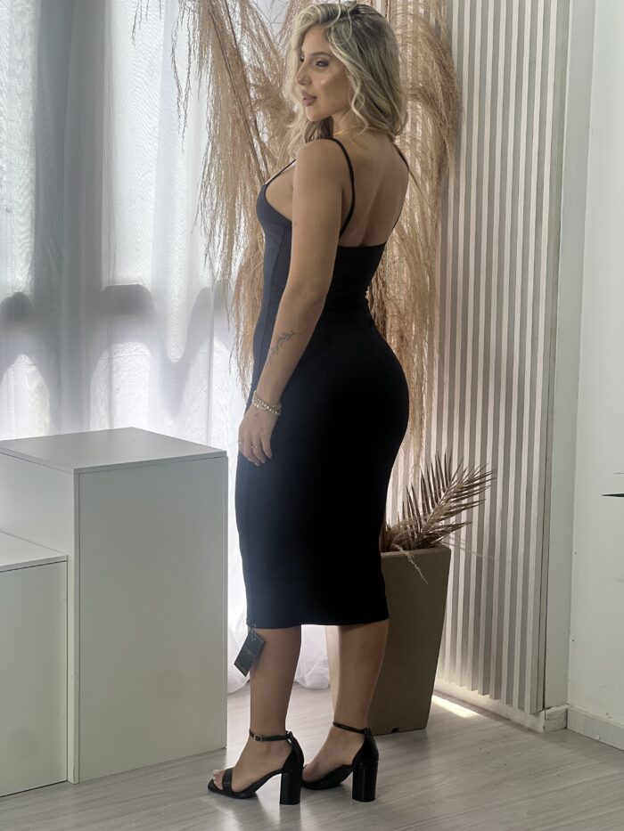 vestido midi marli preto vestido midi marli preto