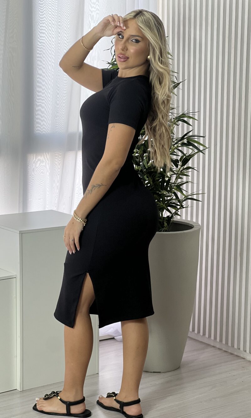 vestido midi nene preto