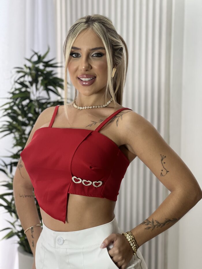 cropped rosane vermelho