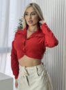 camisa cropped vermelho