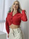 camisa cropped vermelho