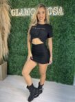 saia com short zuma preto