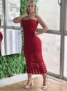 vestido midi modal antonella vermelho