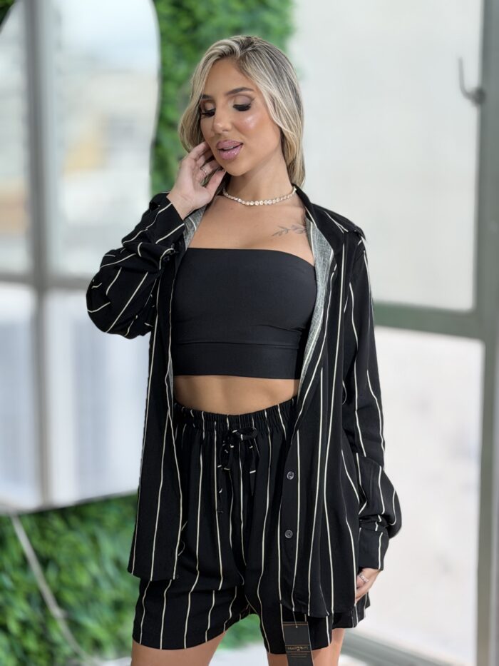 conjunto listrado otilia preto branco conjunto listrado otilia preto branco