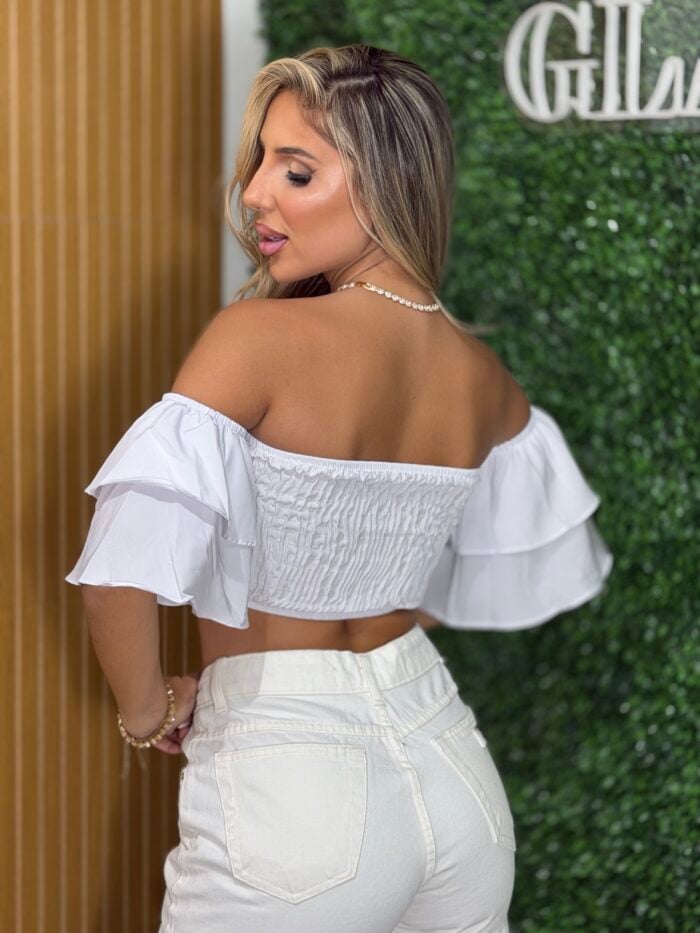 cropped ciganinha olivia branco cropped ciganinha olivia branco