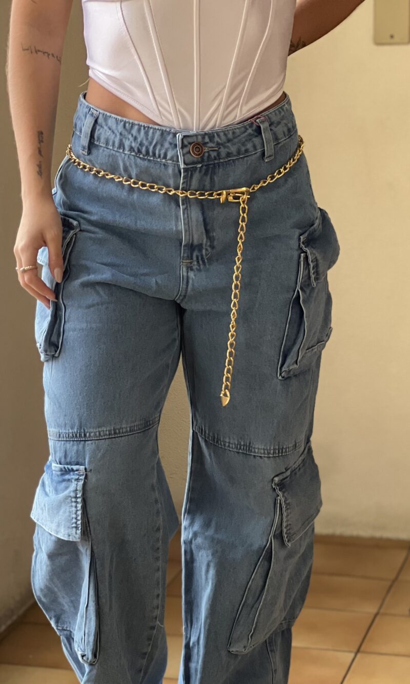 cinto corrente dourado