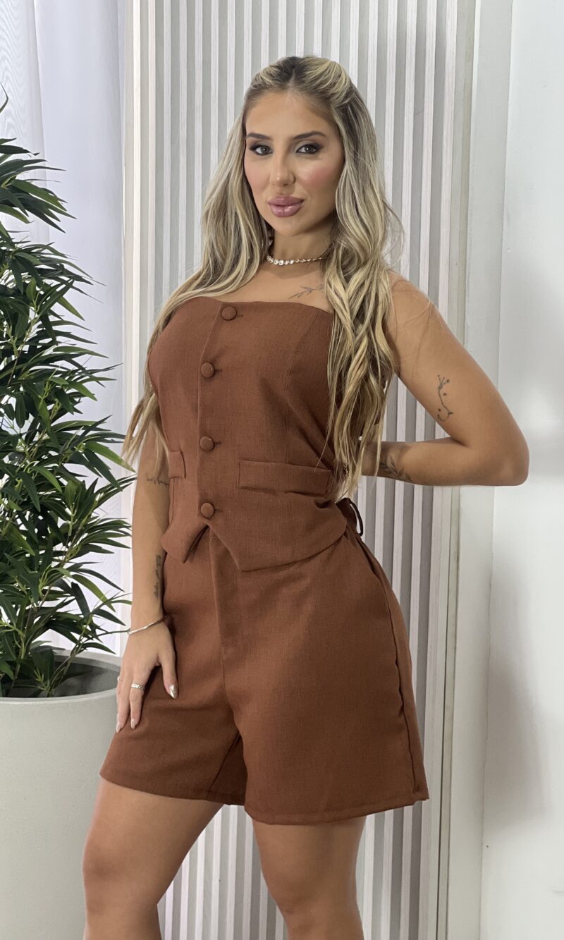 conjunto linho norinda marrom