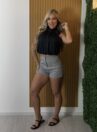 cropped luize preto