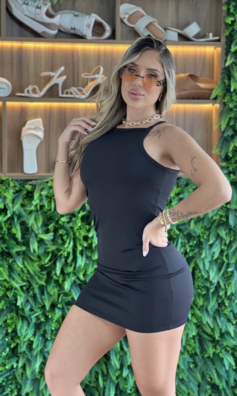 vestido rafaeli preto