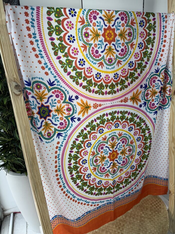canga estampada mandala laranja canga estampada mandala laranja