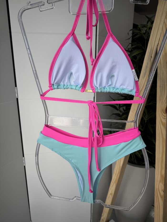 biquini julia azul bb e rosa neon biquini julia azul bb e rosa neon