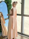 vestido longo lauana salmon