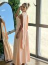 vestido longo lauana salmon