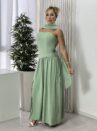 vestido longo lauana verde menta