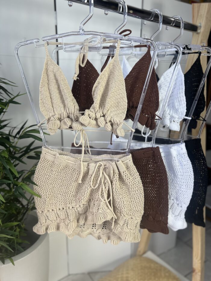 conjunto croche saida de praia marisol bege conjunto croche saida de praia marisol bege