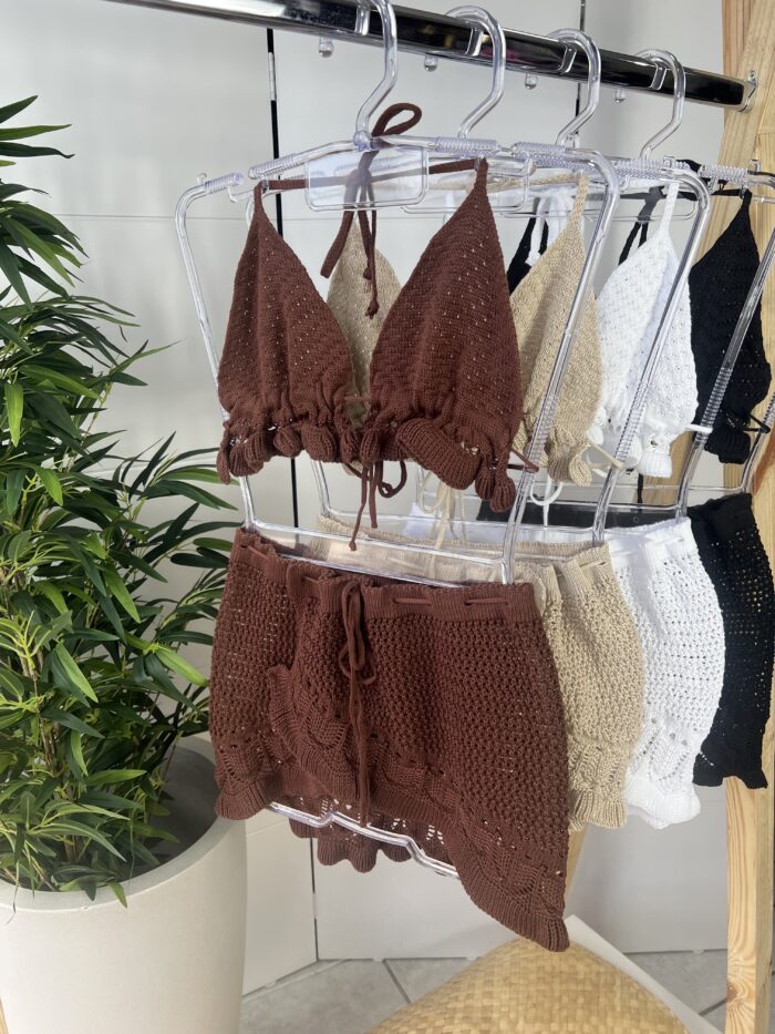 conjunto croche saida de praia marisol marrom conjunto croche saida de praia marisol marrom