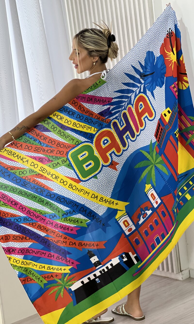 canga estampada bahia farol