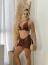 conjunto croche saida de praia marisol marrom