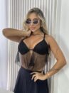 cropped tela suzi brilho preto
