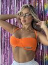 top caroline laranja neon
