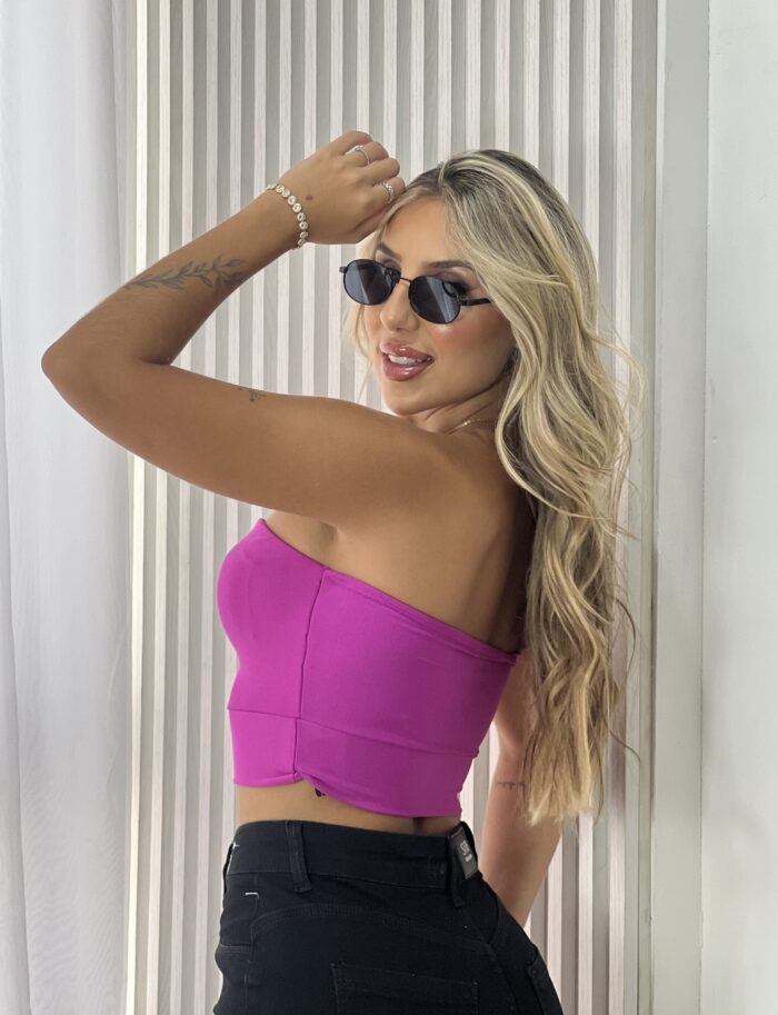 top faixa paula fÚcsia top faixa paula fÚcsia