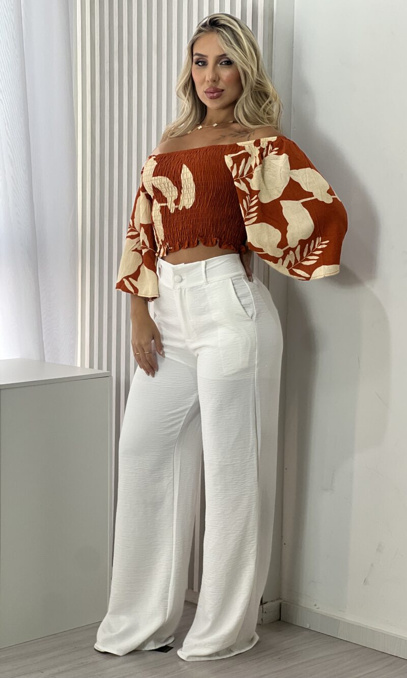 cropped quitÉria telha cropped quitÉria telha