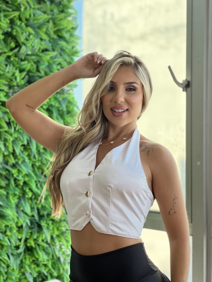 cropped ester branco acetinado cropped ester branco acetinado