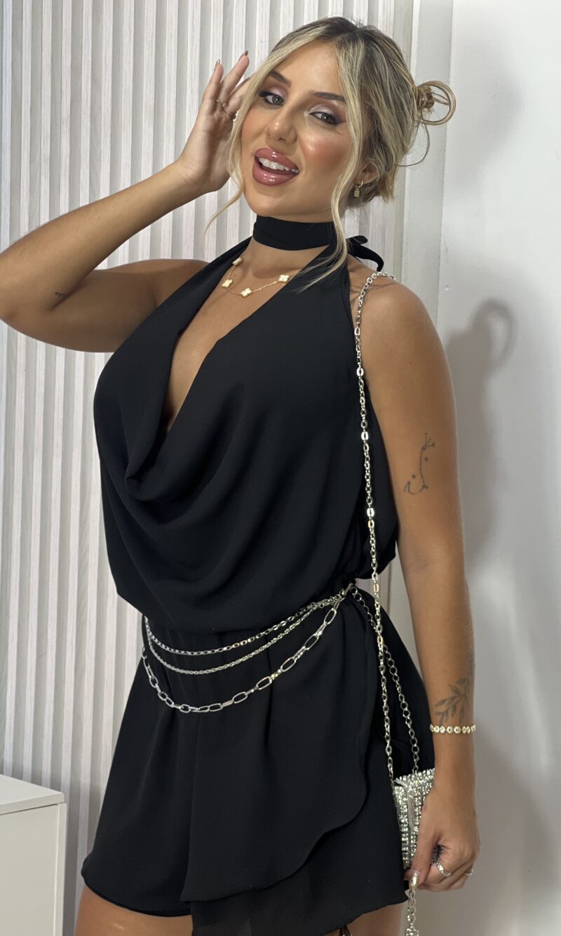 vestido macaquinho kiara preto