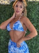 biquini estampado azul branco