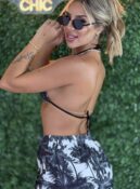 short estampado preto branco